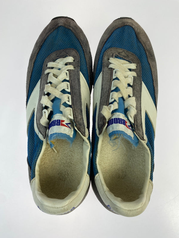 【現状渡し品】【メンズ】 BROOKS ブルックス 80's LOW CUT SNEAKER 80年代 ローカット スニーカー 靴 163-260519-yn-06-min サイズ：26.5cm カラー：ブルー系 万代Net店