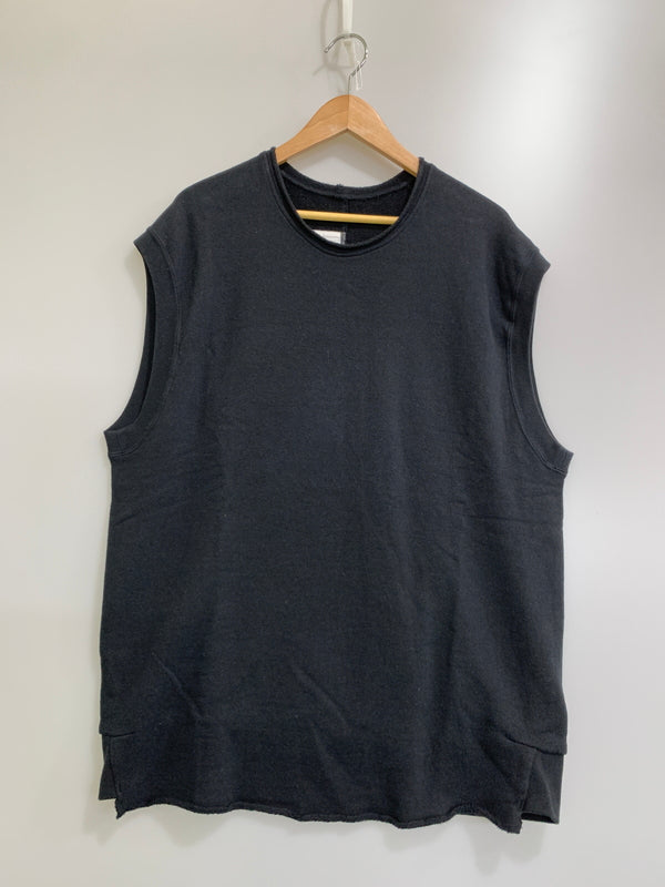 【中古品】【メンズ】 REMILLA レミーラ スモックベスト メンズ スウェット ベスト 重ね着 140-260518-em-33-min サイズ：L カラー：ブラック 万代Net店