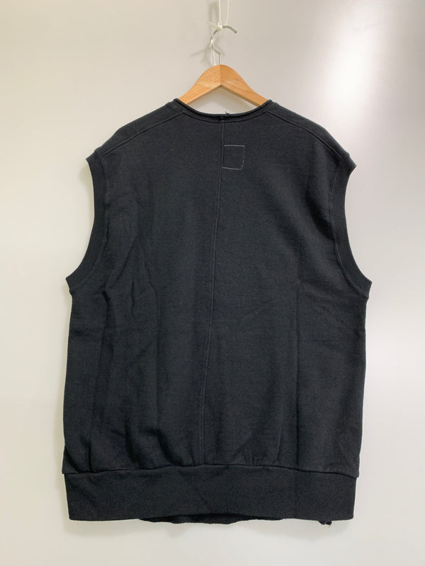 【中古品】【メンズ】 REMILLA レミーラ スモックベスト メンズ スウェット ベスト 重ね着 140-260518-em-33-min サイズ：L カラー：ブラック 万代Net店
