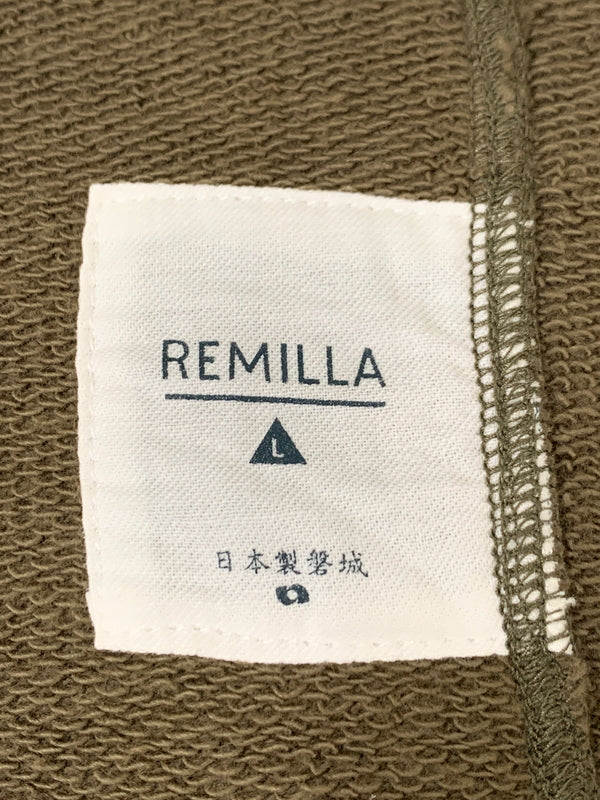 【中古品】【メンズ】 REMILLA レミーラ スモックベスト メンズ スウェット ベスト 重ね着 140-260518-em-34-min サイズ：L カラー：カーキ 万代Net店