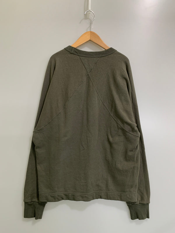【中古品】【メンズ】 REMILLA レミーラ SWEATSHIRT スウェットシャツ メンズ 長袖 トップス トレーナー 140-260518-em-31-min サイズ：L カラー：カーキグリーン 万代Net店