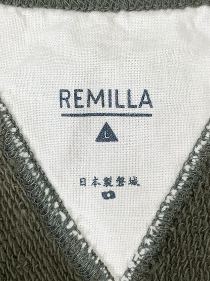 【中古品】【メンズ】 REMILLA レミーラ SWEATSHIRT スウェットシャツ メンズ 長袖 トップス トレーナー 140-260518-em-31-min サイズ：L カラー：カーキグリーン 万代Net店