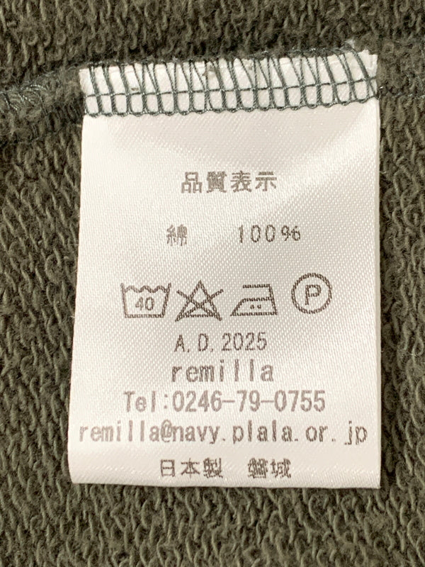 【中古品】【メンズ】 REMILLA レミーラ SWEATSHIRT スウェットシャツ メンズ 長袖 トップス トレーナー 140-260518-em-31-min サイズ：L カラー：カーキグリーン 万代Net店