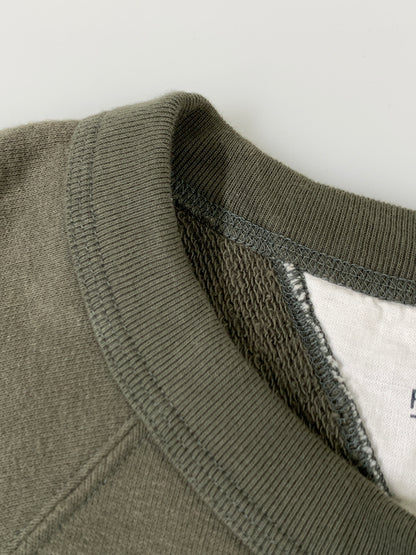 【中古品】【メンズ】 REMILLA レミーラ SWEATSHIRT スウェットシャツ メンズ 長袖 トップス トレーナー 140-260518-em-31-min サイズ：L カラー：カーキグリーン 万代Net店