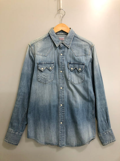【中古品】【メンズ】 STANDARD CALIFORNIA スタンダードカリフォルニア DENIM WESTERN SHIRT デニムウェスタンシャツ ロングスリーブ 140-260520-AS-12-min サイズ：M カラー：ライトインディゴ 万代Net店