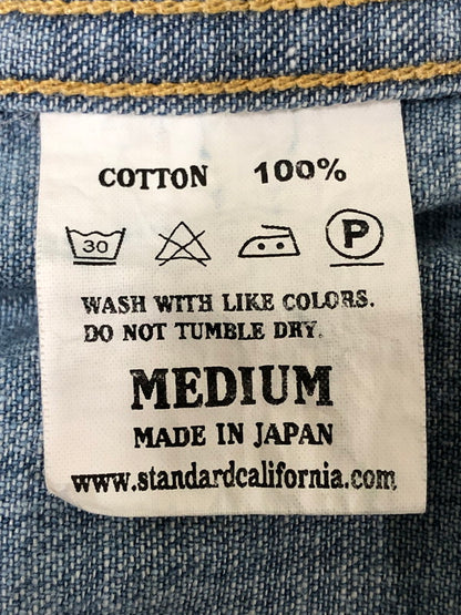 【中古品】【メンズ】 STANDARD CALIFORNIA スタンダードカリフォルニア DENIM WESTERN SHIRT デニムウェスタンシャツ ロングスリーブ 140-260520-AS-12-min サイズ：M カラー：ライトインディゴ 万代Net店
