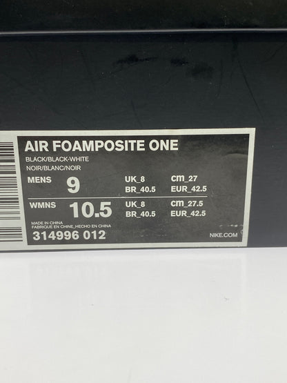 【中古品】【メンズ】 NIKE ナイキ 314996-012 AIR FOAMPOSITE ONE 靴 シューズ スニーカー 160-260517-AS-9-min サイズ：27cm カラー：BLACK/BLACK-WHITE 万代Net店