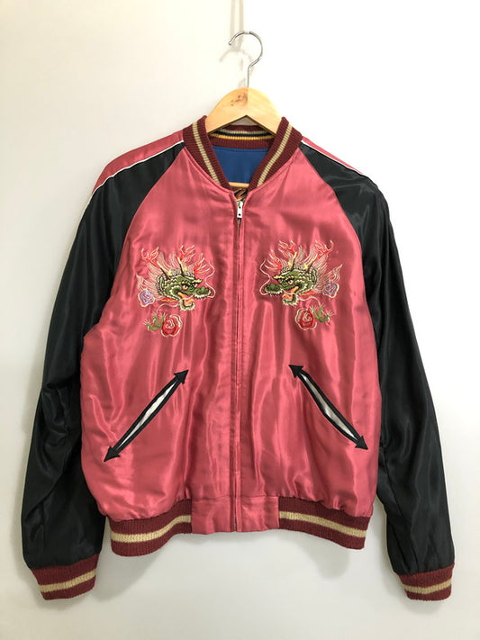 【中古品】【メンズ】 TAILOR TOYO テーラー東洋 REVERSIBLE ACETATE SUKAJAN スカジャン アウター 145-260520-AS-3-min サイズ：S カラー：ピンク/ブラック ブルー/ホワイト 万代Net店