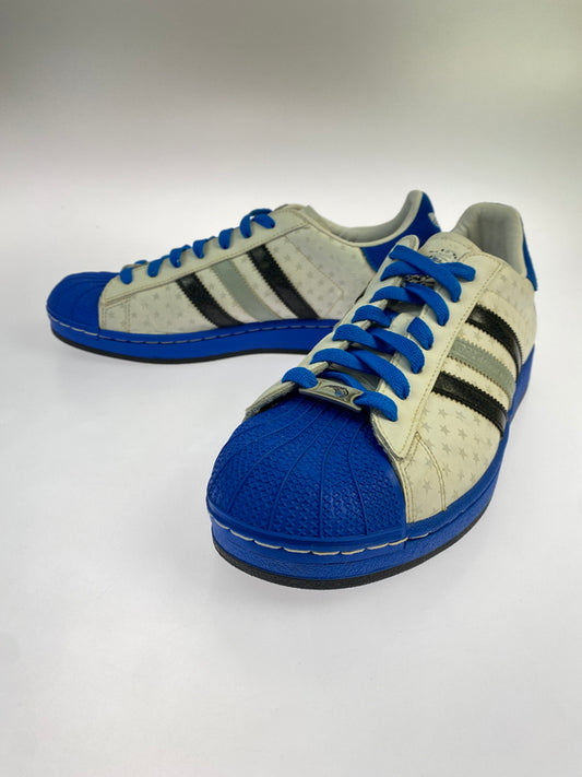 【中古品】【メンズ】 ADIDAS アディダス SUPERSTAR 1 NBA 014166 スーパースター スニーカー 靴 161-260519-yn-01-min サイズ：28.0cm カラー：ブルー/ホワイト 万代Net店