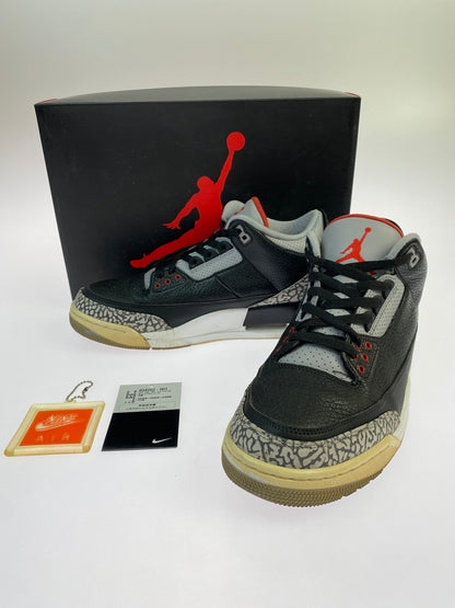 【現状渡し品】【メンズ】 NIKE ナイキ 854262-001 AIR JORDAN 3 RETRO OG 靴 シューズ スニーカー 160-260517-AS-12-min サイズ：28cm カラー：BLACK/FIRE RED-CEMENT GREY 万代Net店