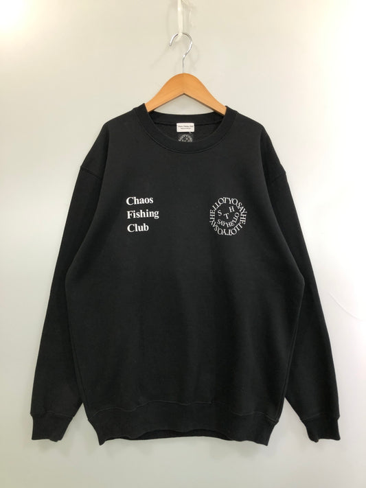 【中古品】【メンズ】 CHAOS FISHING CLUB カオスフィッシングクラブ L/S SWEAT SHIRT ロングスリーブ スウェットシャツ トレーナー トップス 140-260519-yn-23-min サイズ：L カラー：ブラック 万代Net店