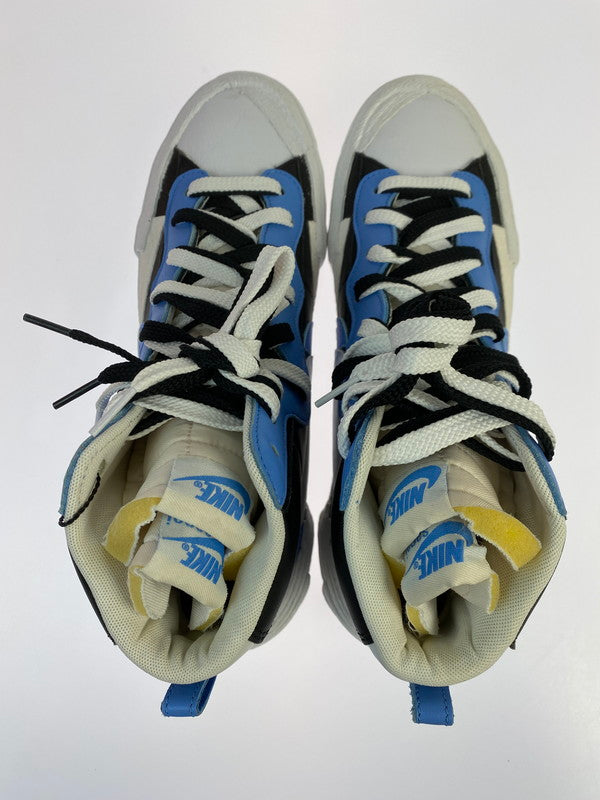 【中古美品】【メンズ】 NIKE ナイキ × SACAI サカイ 別注 コラボ BLAZER MID/SACAI BV0072-001 ブレーザー ミッド スニーカー 靴 160-260607-SH-22-hon カラー：BLACK/WHITE-UNIVERSITY BULE 万代Net店