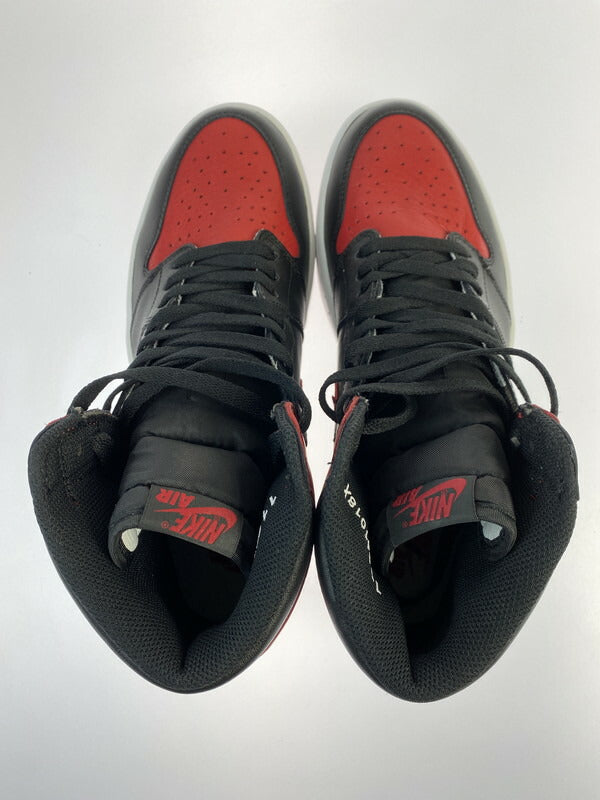 【中古品】【メンズ】 NIKE ナイキ AIR JORDAN 1 RETRO HIGH OG BANNED 555088-001 エアジョーダン 1 レトロ ハイ オリジナル スニーカー 靴 160-260607-SH-23-hon サイズ：29cm US11 カラー：BLACK/VARSITY RED-WHITE 万代Net店