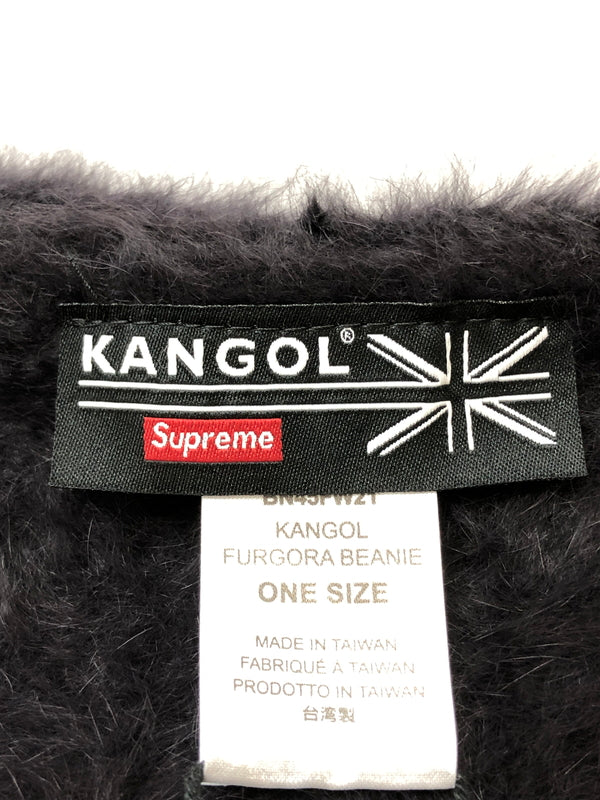 【中古品】【メンズ/レディース】 KANGOL カンゴール × SUPREME シュプリーム FURGORA BEANIE BN45FW21 ファーゴラ カフ ビーニー 帽子 秋冬 アンゴラ 149-260519-em-26-min カラー：ブラック 万代Net店