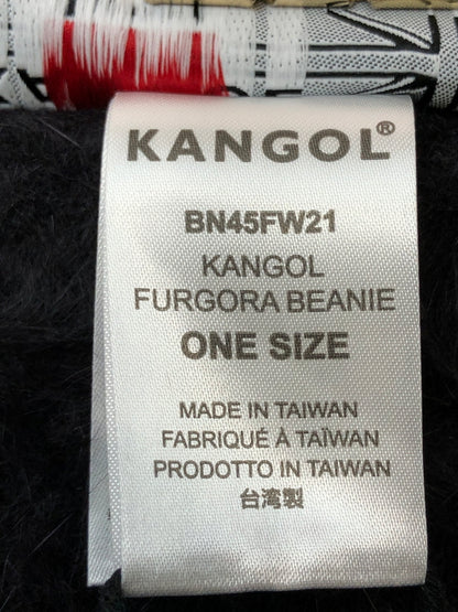 【中古品】【メンズ/レディース】 KANGOL カンゴール × SUPREME シュプリーム FURGORA BEANIE BN45FW21 ファーゴラ カフ ビーニー 帽子 秋冬 アンゴラ 149-260519-em-26-min カラー：ブラック 万代Net店