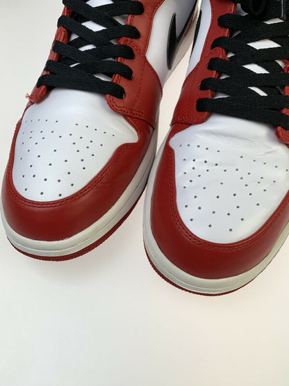 【中古品】【メンズ】 NIKE ナイキ AIR JORDAN 1 RETRO HIGH CHICAGO 332550-163 エアジョーダン 1 レトロ ハイ シカゴ スニーカー 靴 160-260607-SH-24-hon サイズ：30cm UA12 カラー：WHITE/VARSITY RED-BLACK 万代Net店