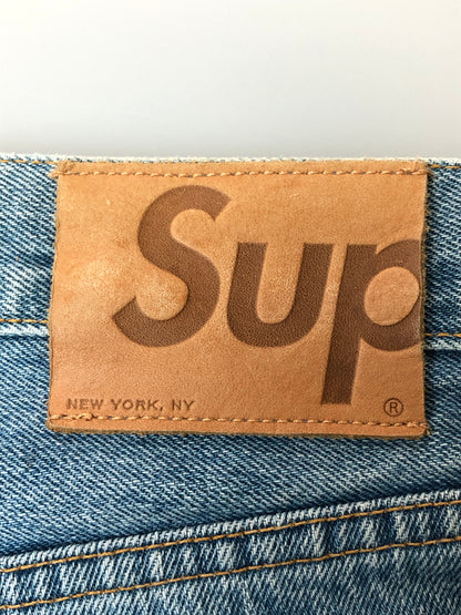 【中古品】【メンズ】 SUPREME シュプリーム SELVEDGE DENIM PANTS セルビッチ デニムパンツ ボトムス 149-260519-yn-38-min サイズ：30 カラー：ライトインディゴ 万代Net店