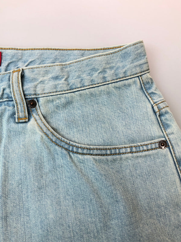 【中古品】【メンズ】 SUPREME シュプリーム BAGGY JEANS バギージーンズ デニムパンツ ボトムス 149-260519-yn-39-min サイズ：30 カラー：LIGHT WASHED INDIGO 万代Net店