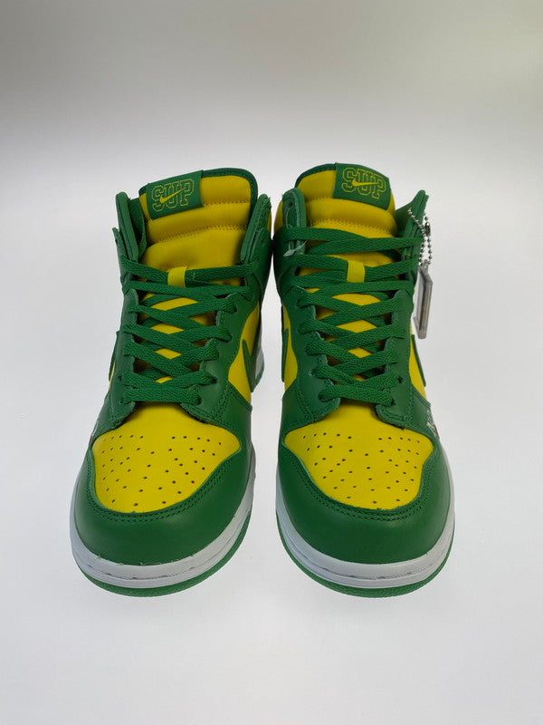 【中古美品】【メンズ】 NIKE SB×SUPREME ナイキ エスビー シュプリーム DUNK HIGH BY ANY MEANS DN3741-700 ダンク ハイ バイ エニー ミーンズ 靴 シューズ スニーカー 160-260513-KS-10-min サイズ：25.5cm US7.5 カラー：イエロー/グリーン 万代Net店