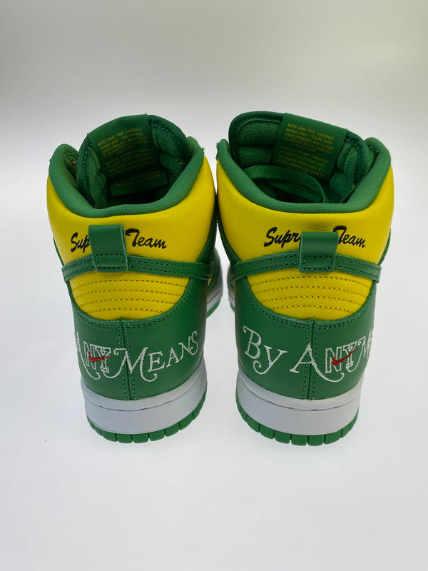【中古美品】【メンズ】 NIKE SB×SUPREME ナイキ エスビー シュプリーム DUNK HIGH BY ANY MEANS DN3741-700 ダンク ハイ バイ エニー ミーンズ 靴 シューズ スニーカー 160-260513-KS-10-min サイズ：25.5cm US7.5 カラー：イエロー/グリーン 万代Net店