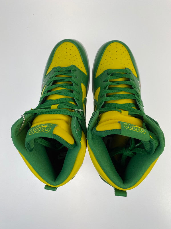 【中古美品】【メンズ】 NIKE SB×SUPREME ナイキ エスビー シュプリーム DUNK HIGH BY ANY MEANS DN3741-700 ダンク ハイ バイ エニー ミーンズ 靴 シューズ スニーカー 160-260513-KS-10-min サイズ：25.5cm US7.5 カラー：イエロー/グリーン 万代Net店