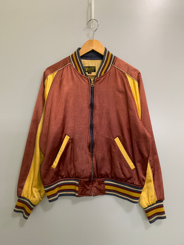 【現状渡し品】【メンズ】 SUGAR CANE シュガーケーン TALON ZIP スカジャン 145-260523-zi-08-min サイズ：40R カラー：ゴールド/ブラウンレッド系 万代Net店