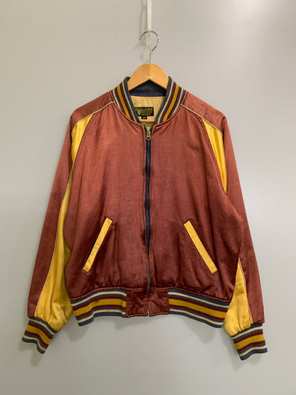 【現状渡し品】【メンズ】 SUGAR CANE シュガーケーン TALON ZIP スカジャン 145-260523-zi-08-min サイズ：40R カラー：ゴールド/ブラウンレッド系 万代Net店