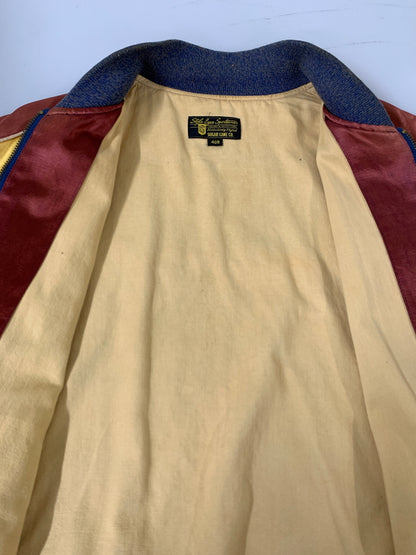 【現状渡し品】【メンズ】 SUGAR CANE シュガーケーン TALON ZIP スカジャン 145-260523-zi-08-min サイズ：40R カラー：ゴールド/ブラウンレッド系 万代Net店