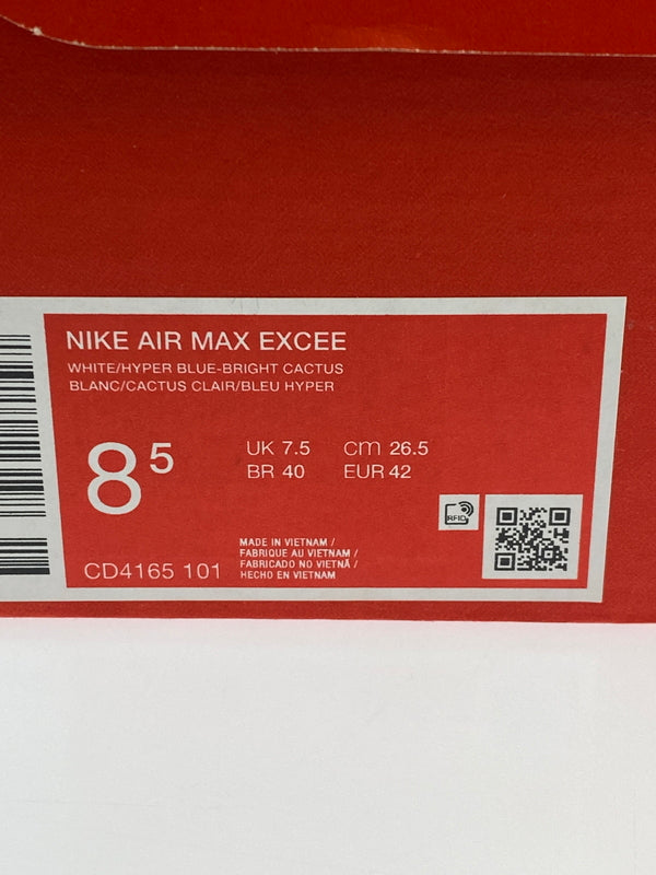 【未使用品】【メンズ】 NIKE ナイキ CD4165-101 AIR MAX EXCEE WHITE HYPER BLUE-BRIGHT CACTUS 靴 シューズ スニーカー 160-260517-AS-38-min サイズ：26.5cm カラー：WHITE/HYPER BLUE-BRIGHT CACTUS 万代Net店
