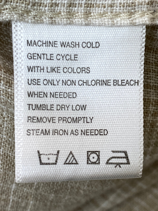 【中古品】【メンズ】 HAGGAR ハガー LINEN RAYON S S SHIRT リネン レーヨン 半袖シャツ トップス 146-260626-jt-01-min サイズ：XL カラー：ベージュ系 万代Net店