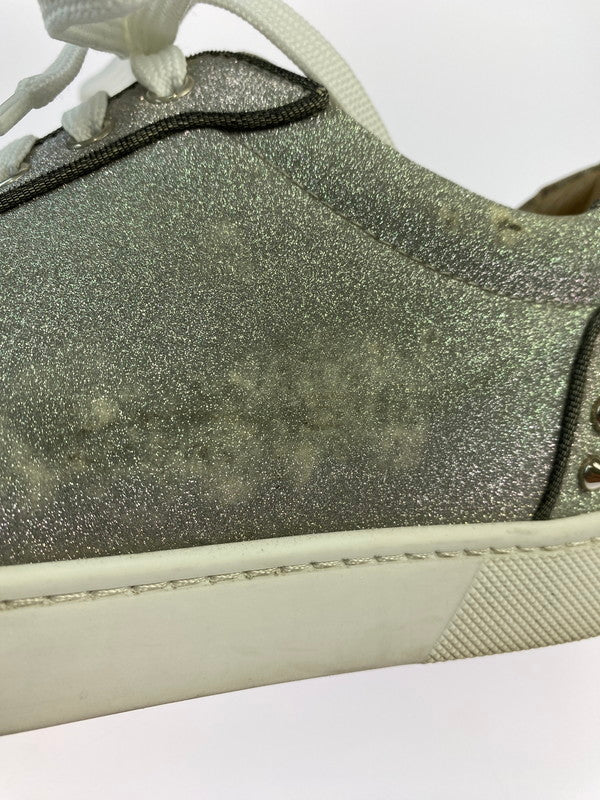 【中古品】【メンズ】 CHRISTIAN LOUBOUTIN クリスチャンルブタン SEAVASTE 2 ORLATO FLAT GLITTER SUNSET 1191293 シーバスト2 フラット グリッター サンセット スニーカー 183-260515-yn-02-min サイズ：42 カラー：シルバー/グレー 万代Net店