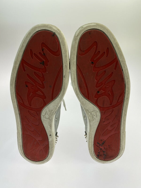 【中古品】【メンズ】 CHRISTIAN LOUBOUTIN クリスチャンルブタン SEAVASTE 2 ORLATO FLAT GLITTER SUNSET 1191293 シーバスト2 フラット グリッター サンセット スニーカー 183-260515-yn-02-min サイズ：42 カラー：シルバー/グレー 万代Net店