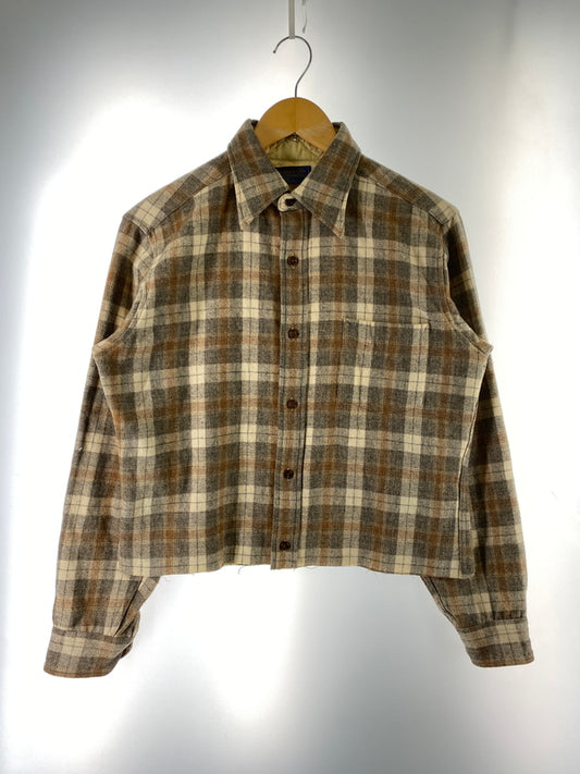【現状渡し品】【メンズ】 PENDLETON ペンドルトン 70S USA製 WOOL CHECK SHIRT ウールチェックシャツ 146-260523-zi-11-min サイズ：M カラー：ブラウン系 万代Net店