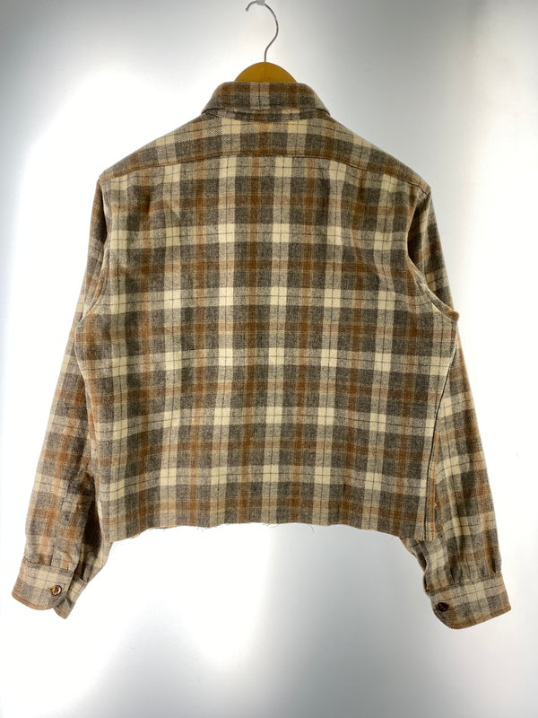 【現状渡し品】【メンズ】 PENDLETON ペンドルトン 70S USA製 WOOL CHECK SHIRT ウールチェックシャツ 146-260523-zi-38-min サイズ：M カラー：ブラウン系 万代Net店