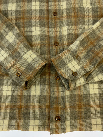 【現状渡し品】【メンズ】 PENDLETON ペンドルトン 70S USA製 WOOL CHECK SHIRT ウールチェックシャツ 146-260523-zi-38-min サイズ：M カラー：ブラウン系 万代Net店