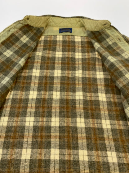 【現状渡し品】【メンズ】 PENDLETON ペンドルトン 70S USA製 WOOL CHECK SHIRT ウールチェックシャツ 146-260523-zi-38-min サイズ：M カラー：ブラウン系 万代Net店