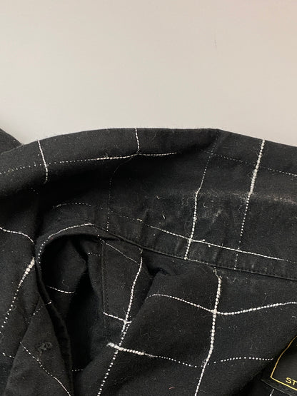 【中古品】【メンズ】 STUDIO D'ARTISAN ステュディオ・ダ・ルチザン 京黒紋付染絣半袖シャツ 5720 きょうくろもんつきぞめ かすり メンズ トップス 145-260521-em-26-min サイズ：42 カラー：ブラック 万代Net店