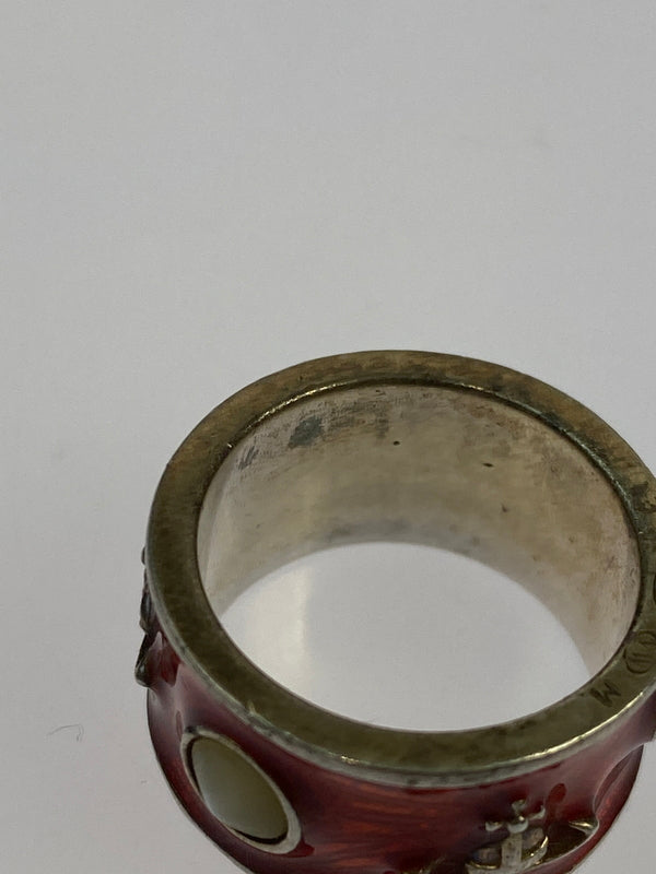 【中古品】【レディース】 Vivienne Westwood ヴィヴィアンウエストウッド KING RING キングリング アクセサリー 指輪 192-260523-kk-17-min カラー：レッド 14号 万代Net店