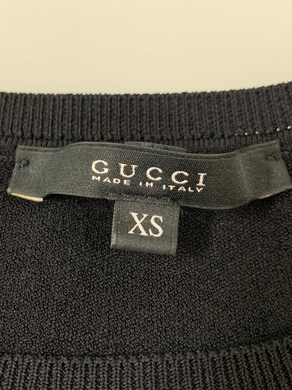 【中古品】【レディース】 GUCCI グッチ スカートスーツ トップス 347804 X7087 半袖 レディース トップス 168-260710-em-18-min サイズ：XS カラー：ブラック 万代Net店