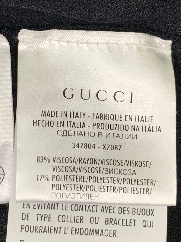 【中古品】【レディース】 GUCCI グッチ スカートスーツ トップス 347804 X7087 半袖 レディース トップス 168-260710-em-18-min サイズ：XS カラー：ブラック 万代Net店