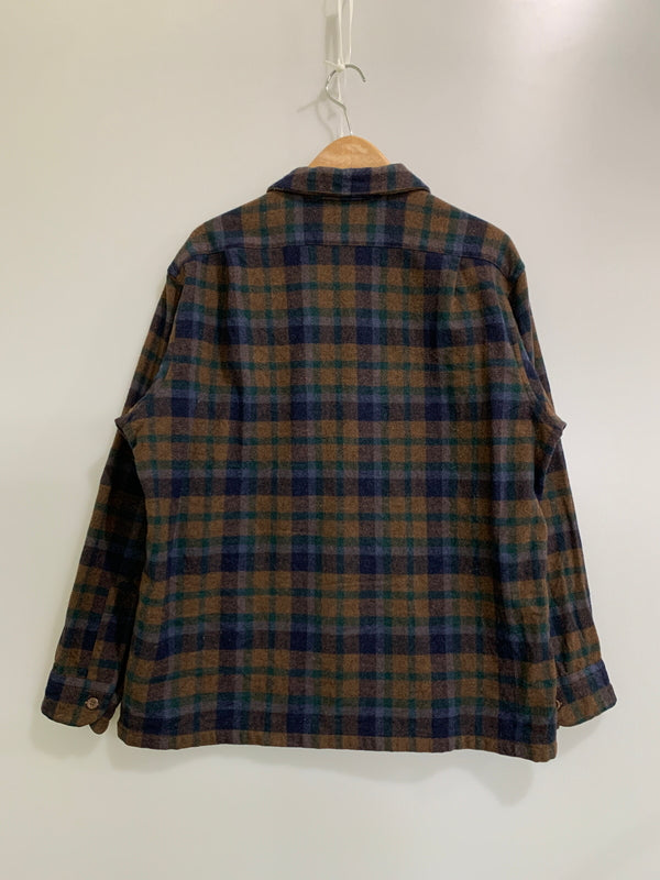 【中古品】【メンズ】 PENDLETON ペンドルトン 70S WOOL LS SHIRT ウール 長袖 シャツ 70年代 ヴィンテージ メンズ トップス 146-260518-em-24-min サイズ：XL カラー：ブラウン系 万代Net店
