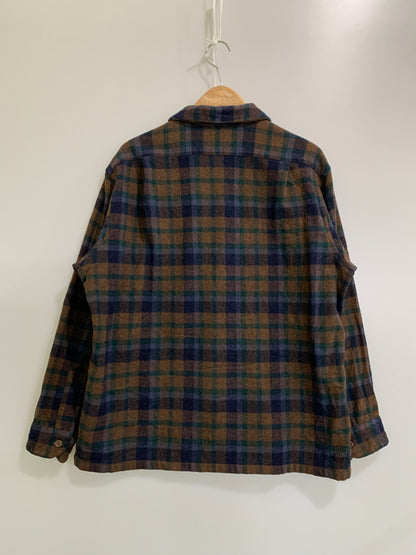【中古品】【メンズ】 PENDLETON ペンドルトン 70S WOOL LS SHIRT ウール 長袖 シャツ 70年代 ヴィンテージ メンズ トップス 146-260518-em-24-min サイズ：XL カラー：ブラウン系 万代Net店