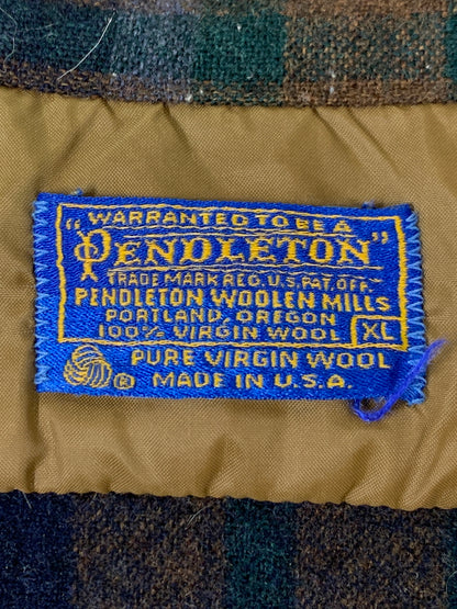 【中古品】【メンズ】 PENDLETON ペンドルトン 70S WOOL LS SHIRT ウール 長袖 シャツ 70年代 ヴィンテージ メンズ トップス 146-260518-em-24-min サイズ：XL カラー：ブラウン系 万代Net店