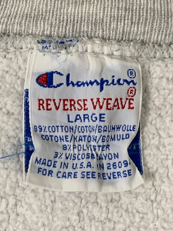 【中古品】【メンズ】 CHAMPION チャンピオン REVERSE WEAVE 90S USA製 ”GREEN BAY PACKERS” LS SWEAT SHIRT リバースウィーブ 90年代 アメリカ製 長袖 スウェット シャツ プリント トレーナー 146-260518-em-23-min サイズ：L カラー：ライトグレー 万代Net店