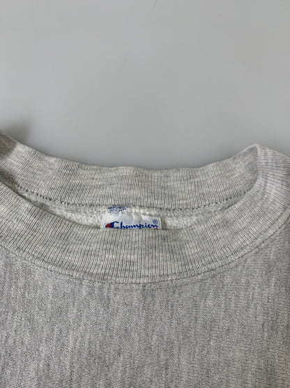 【中古品】【メンズ】 CHAMPION チャンピオン REVERSE WEAVE 90S USA製 ”GREEN BAY PACKERS” LS SWEAT SHIRT リバースウィーブ 90年代 アメリカ製 長袖 スウェット シャツ プリント トレーナー 146-260518-em-23-min サイズ：L カラー：ライトグレー 万代Net店