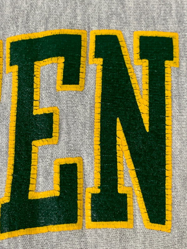 【中古品】【メンズ】 CHAMPION チャンピオン REVERSE WEAVE 90S USA製 ”GREEN BAY PACKERS” LS SWEAT SHIRT リバースウィーブ 90年代 アメリカ製 長袖 スウェット シャツ プリント トレーナー 146-260518-em-23-min サイズ：L カラー：ライトグレー 万代Net店