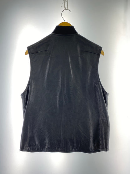 【中古品】【メンズ】 URU ウル ZIP-UP COW LEATHER VEST 21SCL01GD ジップアップ カウレザー ベスト トップス 140-260527-yn-24-min サイズ：F カラー：ブラック 万代Net店