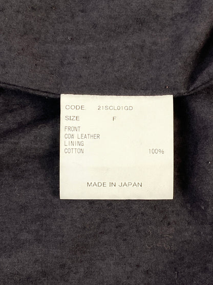 【中古品】【メンズ】 URU ウル ZIP-UP COW LEATHER VEST 21SCL01GD ジップアップ カウレザー ベスト トップス 140-260527-yn-24-min サイズ：F カラー：ブラック 万代Net店