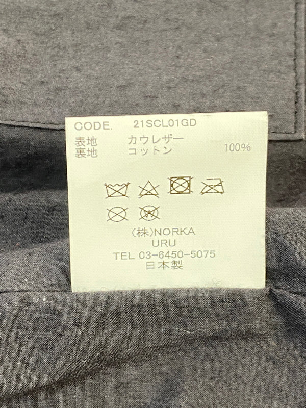 【中古品】【メンズ】 URU ウル ZIP-UP COW LEATHER VEST 21SCL01GD ジップアップ カウレザー ベスト トップス 140-260527-yn-24-min サイズ：F カラー：ブラック 万代Net店