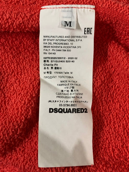 【中古品】【メンズ】 DSQUARED2 ディースクエアード × LOVE IS S71GU0405 SWEATSHIRT スウェット トレーナー 141-260520-AS-7-min サイズ：M カラー：コーラルピンク 万代Net店